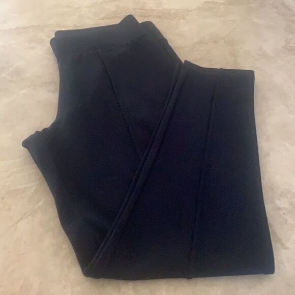 Navy Stretch Pull On Knit Pants - Picture 2 of 7